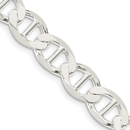 Sterling Silver 8.9mm Flat Anchor Chain Necklace 24"
