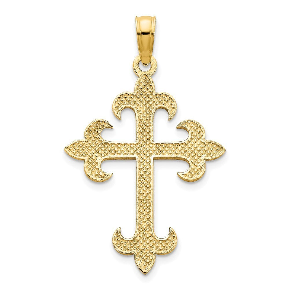 14k Yellow Gold Cross Charm Pendant