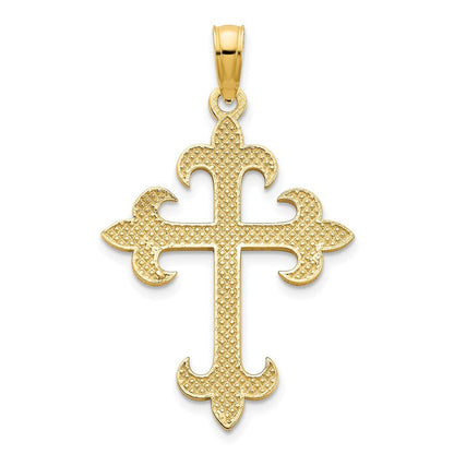14k Yellow Gold Cross Charm Pendant