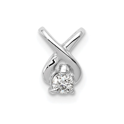 14k White Gold 2.9mm A Diamond Chain Slide