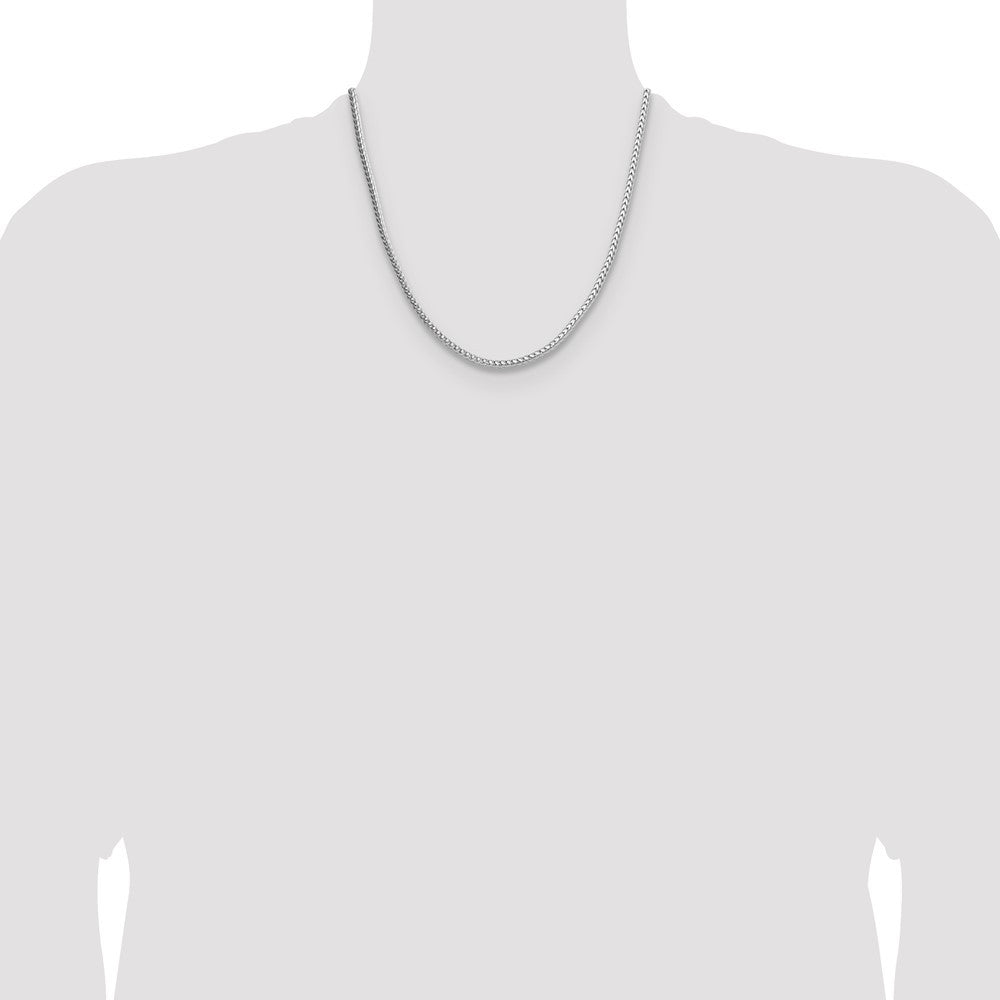 Sterling Silver 3.4mm Diamond-cut Round Franco Chain Necklace 20"