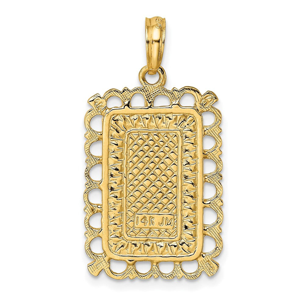 14k Yellow Gold King Playing Card Charm Pendant