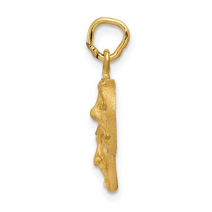 14k Yellow Gold Comedy/Tragedy Charm Pendant