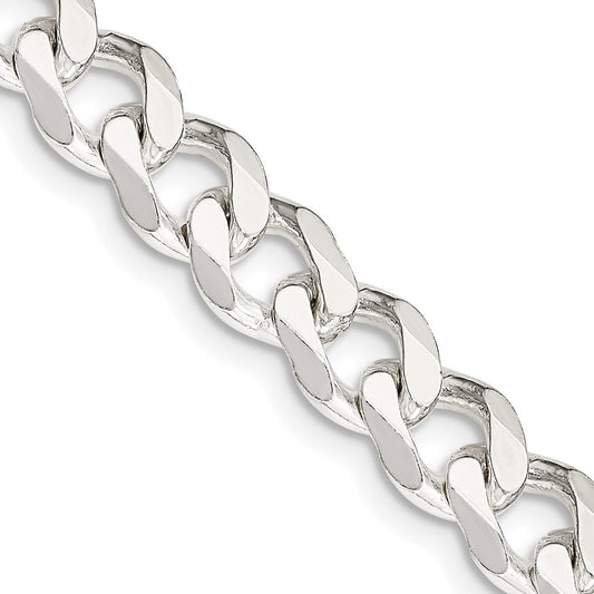 Sterling Silver 7.5mm Curb Chain Necklace 20"