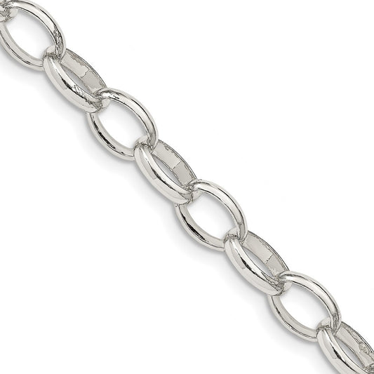 Sterling Silver 8mm Fancy Rolo Chain Necklace 20"