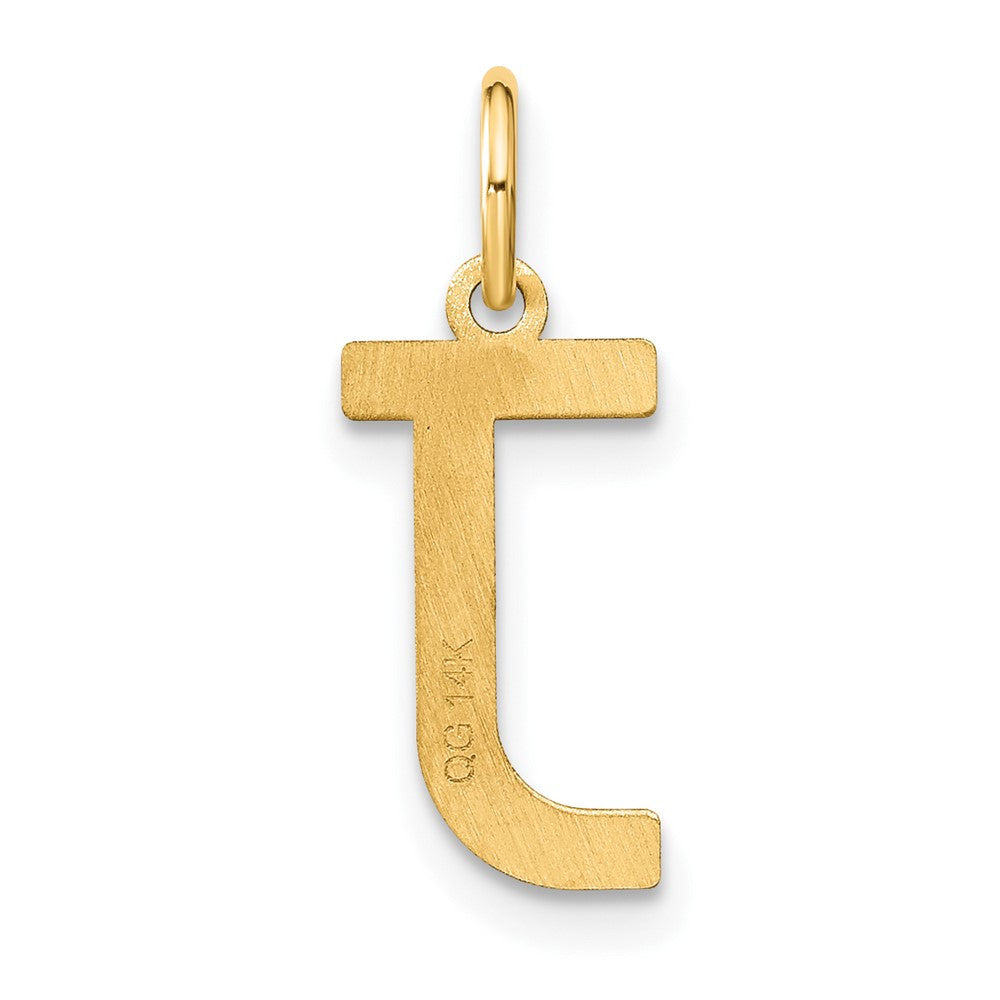 14k Yellow Gold Letter J Initial Pendant