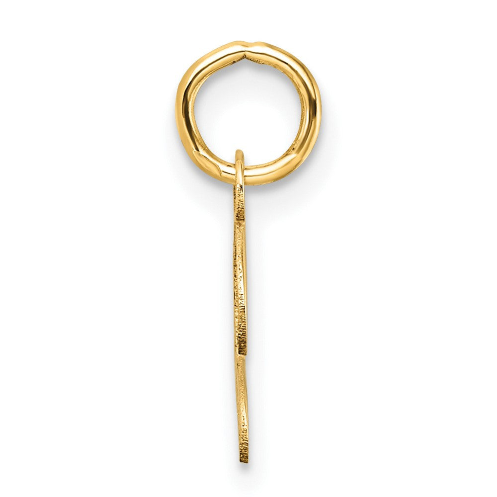 14k Yellow Gold Uppercase Letter J Initial Charm Pendant