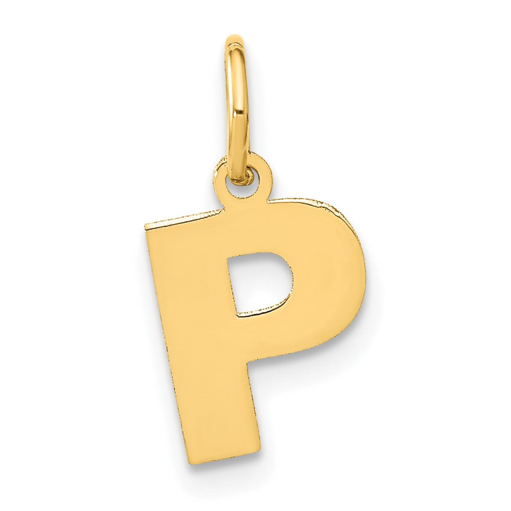 14k Yellow Gold Letter P Initial Pendant