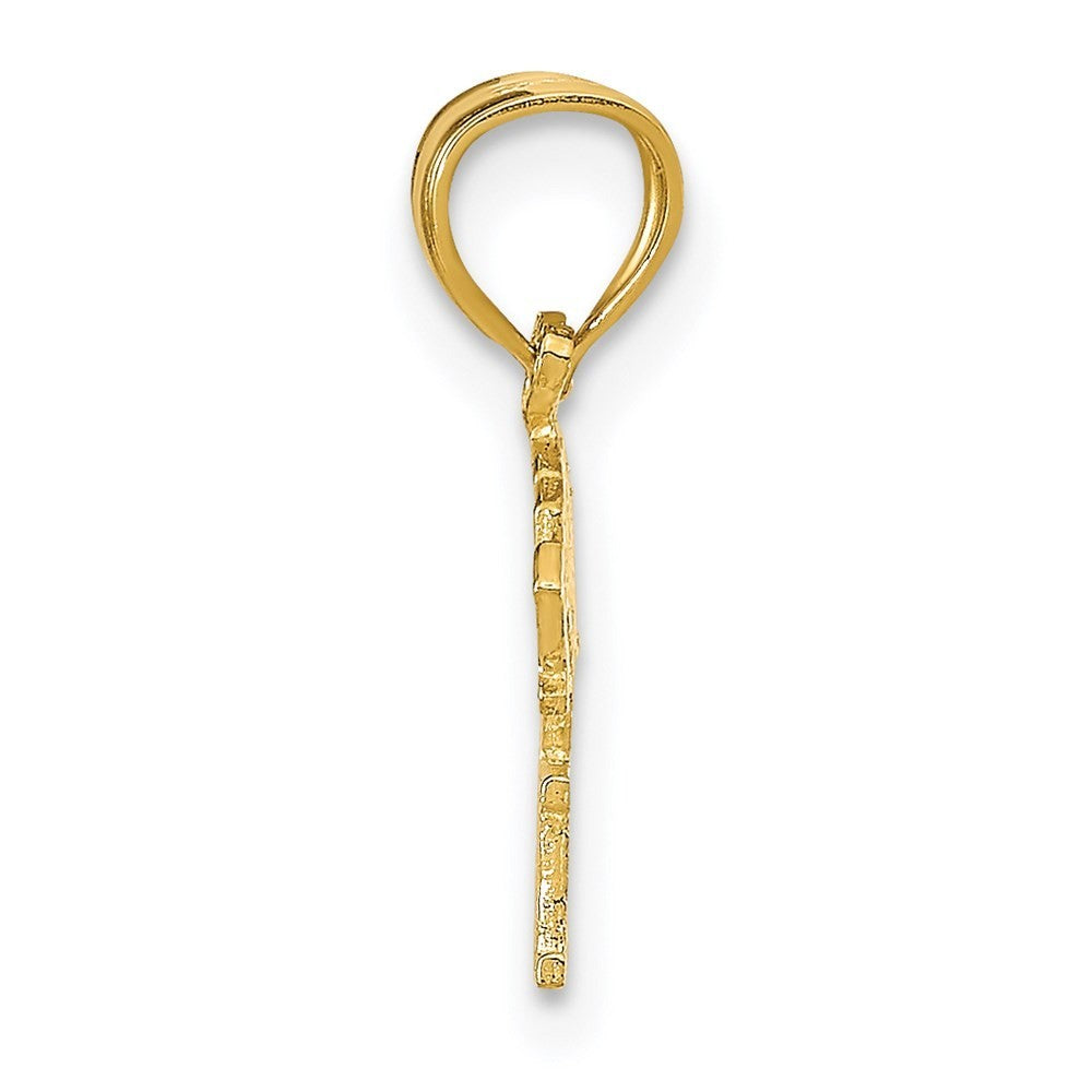 14k Yellow Gold BORN TO WIN Pendant