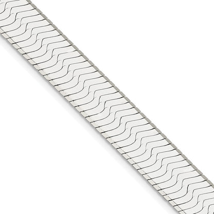 Sterling Silver 10.5mm Magic Herringbone Chain Necklace 24"
