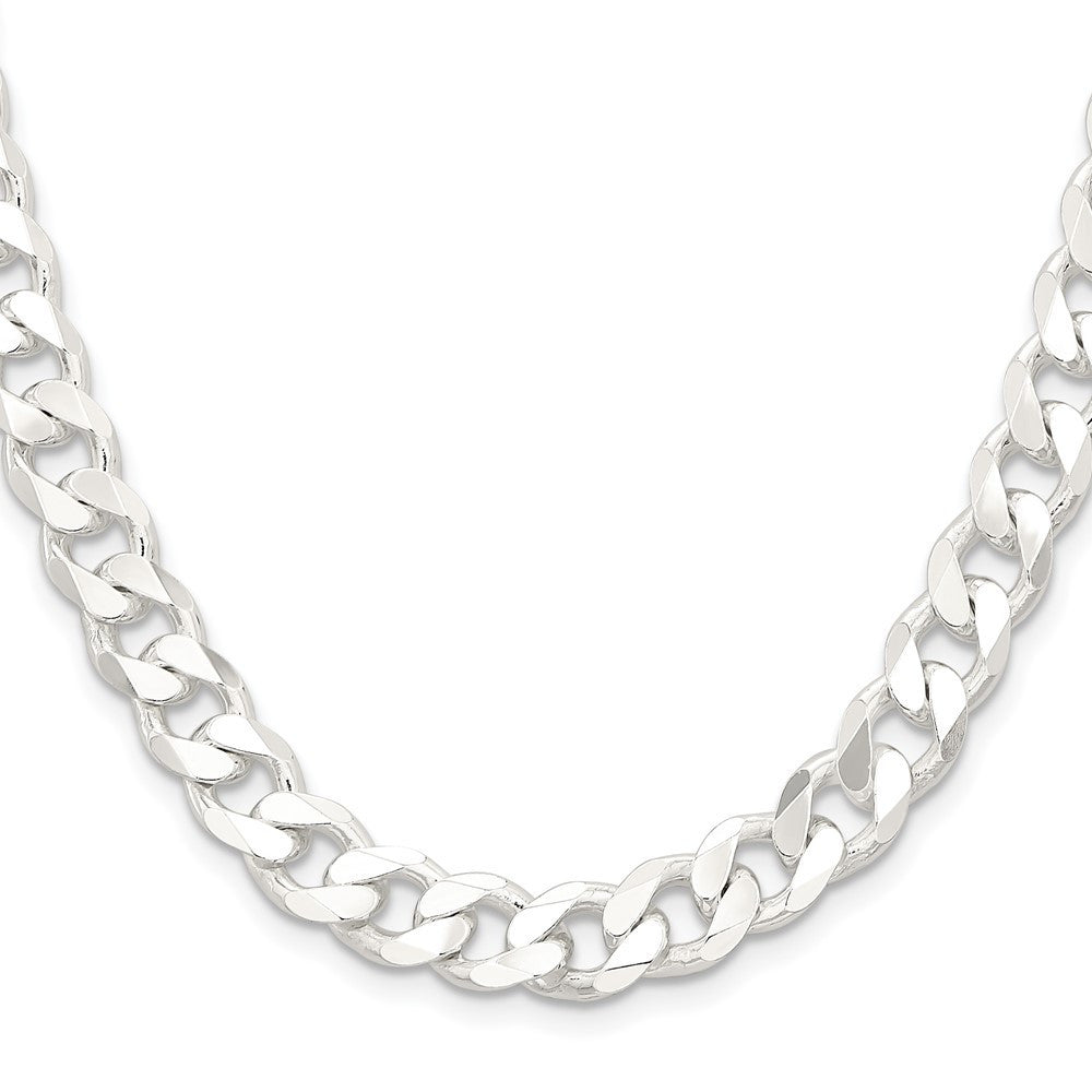 Sterling Silver 9.3mm Curb Chain Necklace 20"