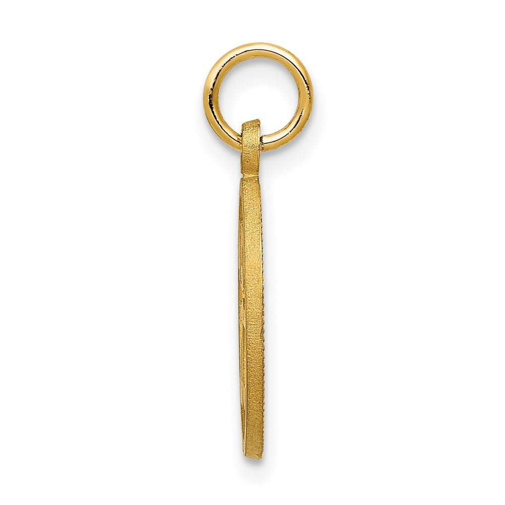 14k Yellow Gold #16 in A Circle Pendant