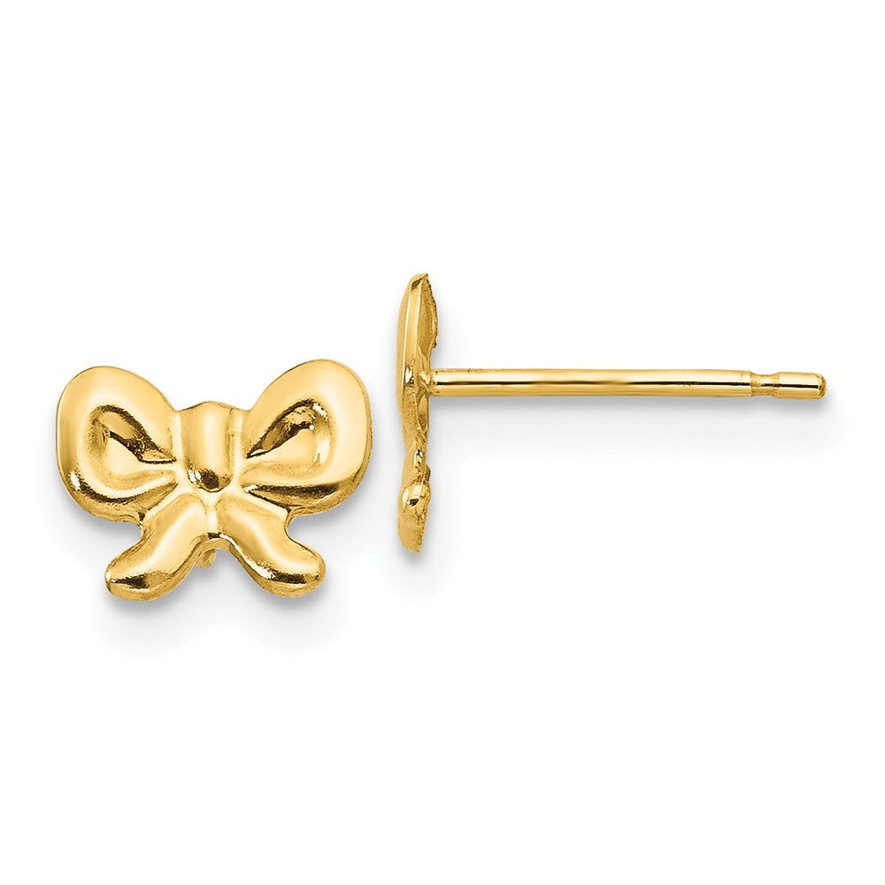 14k Yellow Gold Madi K Bow Stud Earrings