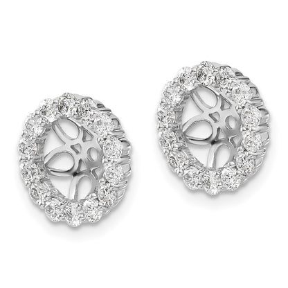14k White Gold Diamond Earring Jackets