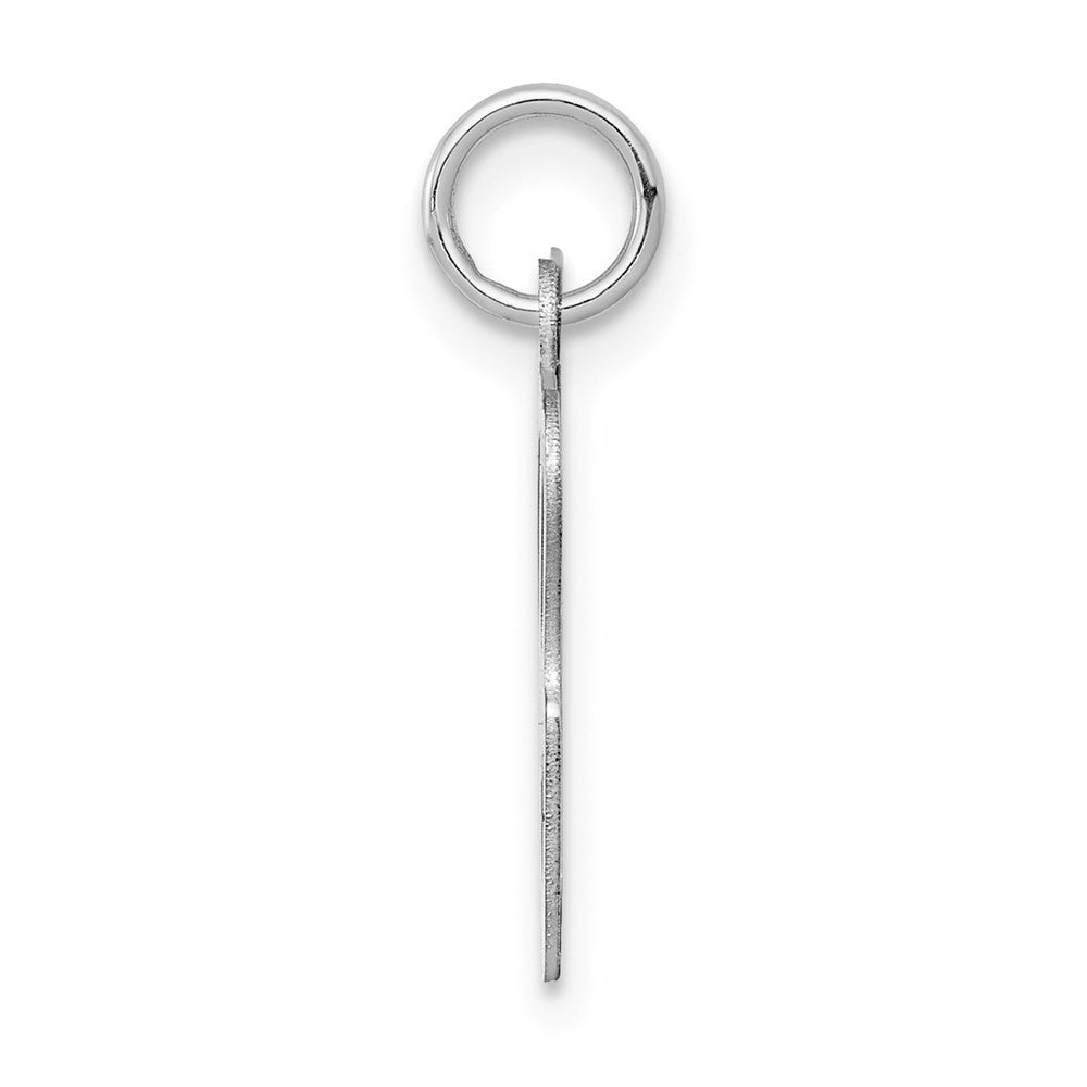 14k White Gold Script Letter G Initial Charm Pendant