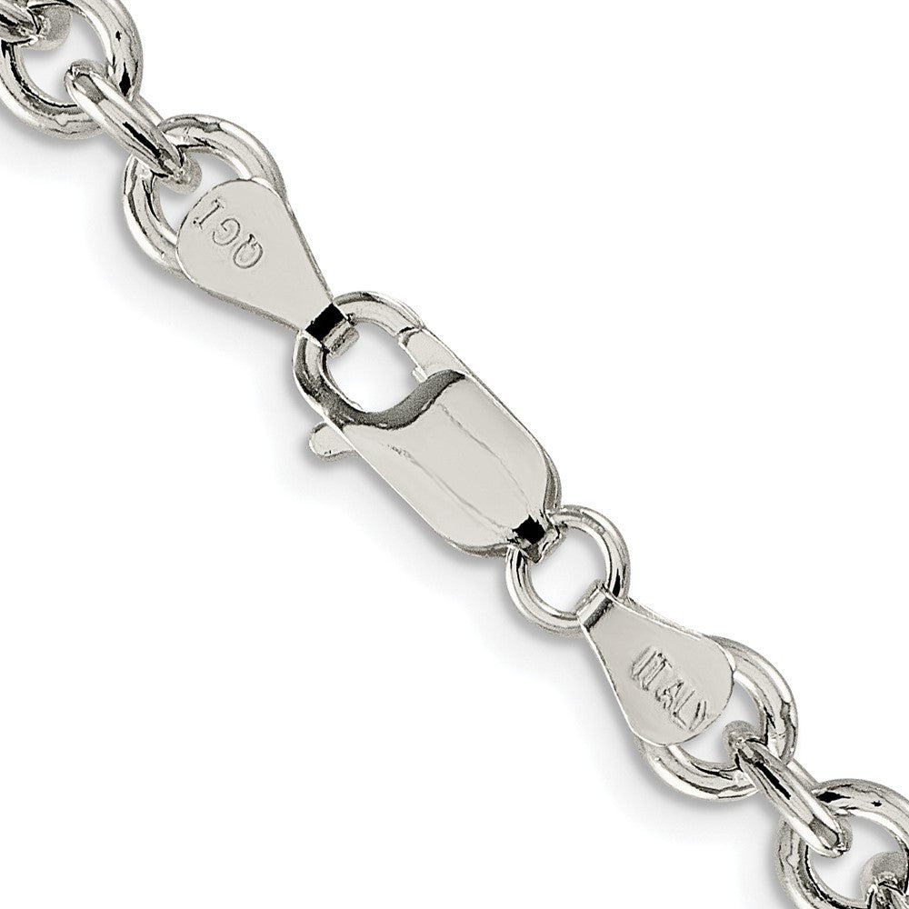 Sterling Silver Rhodium-plated 6.1mm Cable Chain Necklace 18"