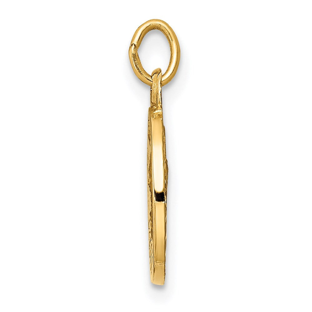 14k Yellow Gold Matka Boska Medal Charm Pendant