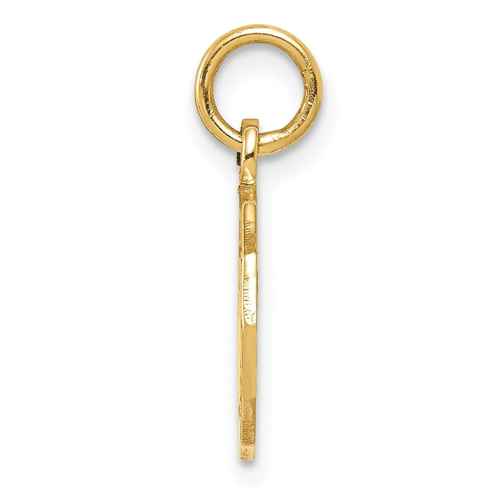 14k Yellow Gold Baptism Spanish Recuerdo Del Bautismo on Back Charm Pendant