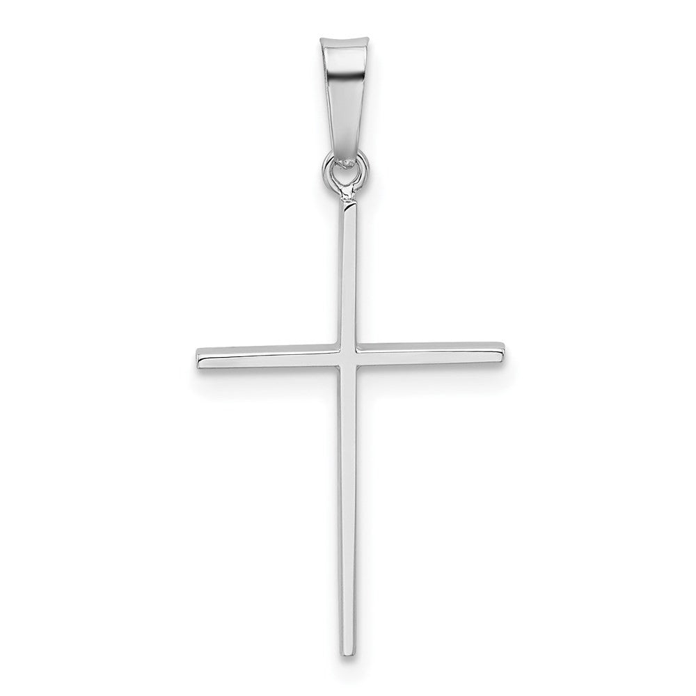 14k White Gold Cross Charm Pendant