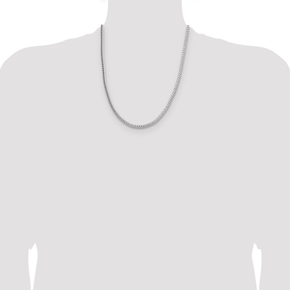 Sterling Silver 3.4mm Diamond-cut Round Franco Chain Necklace 22"