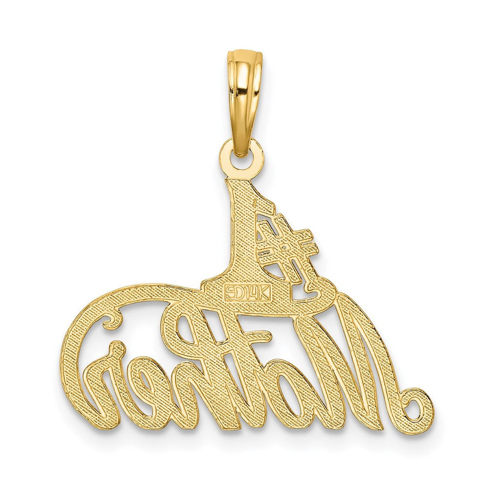 14k Yellow Gold #1 MOTHER Charm Pendant