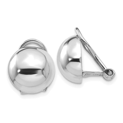 14k White Gold Polished Non-pierced Back Stud Earrings