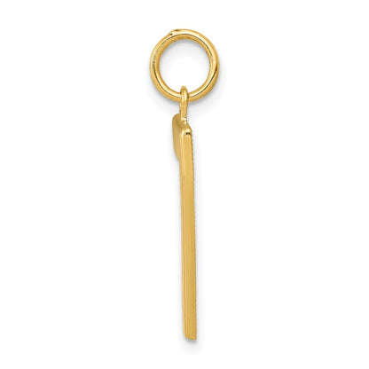 14k Yellow Gold Large Polished Number 7 Charm Pendant