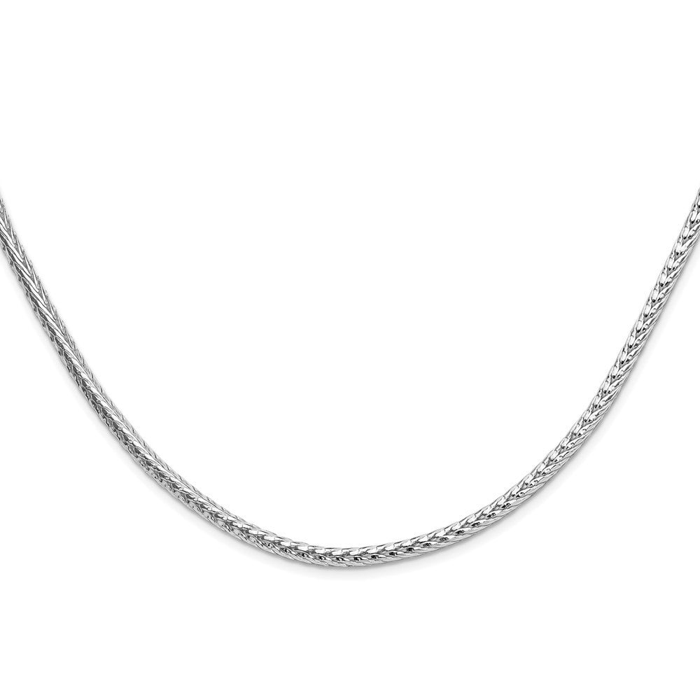 Sterling Silver 3.8mm Diamond-cut Round Franco Chain Necklace 24"