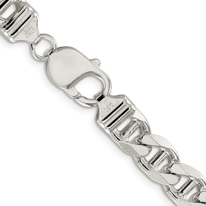 Sterling Silver 8.75mm Figaro Anchor Chain Necklace 20"