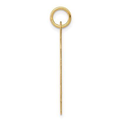 14k Yellow Gold .018 Gauge Engravable Scalloped Disc Charm Pendant