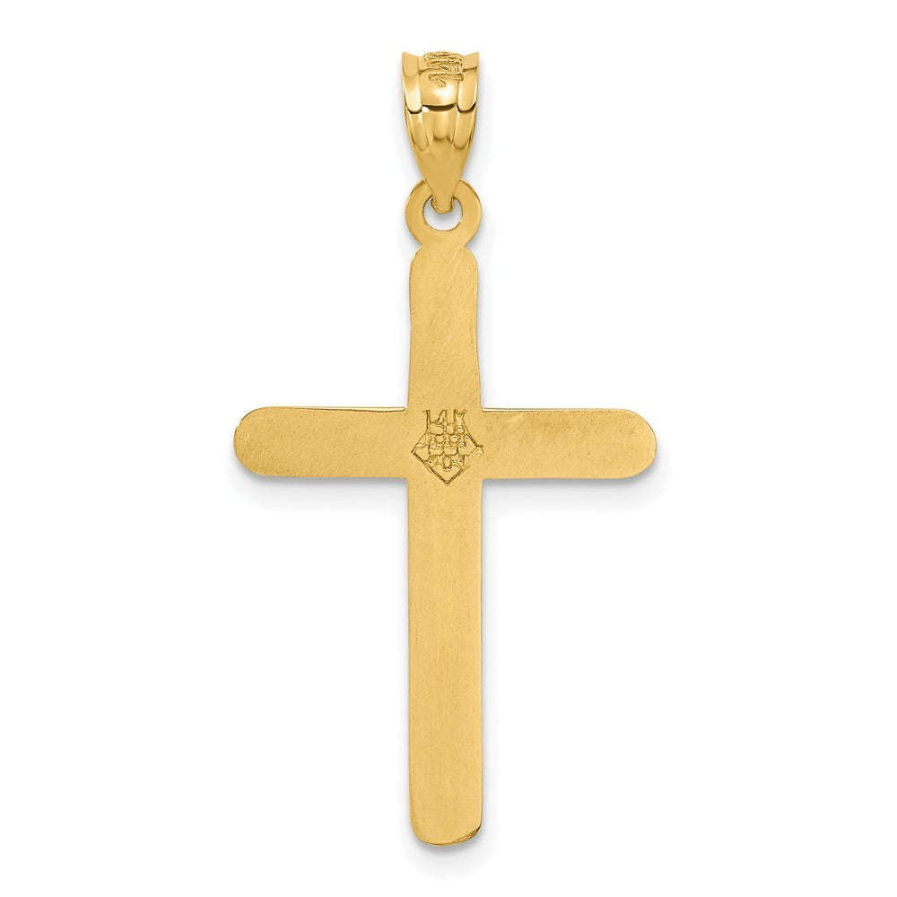 14k Yellow Gold Polished Cross Pendant
