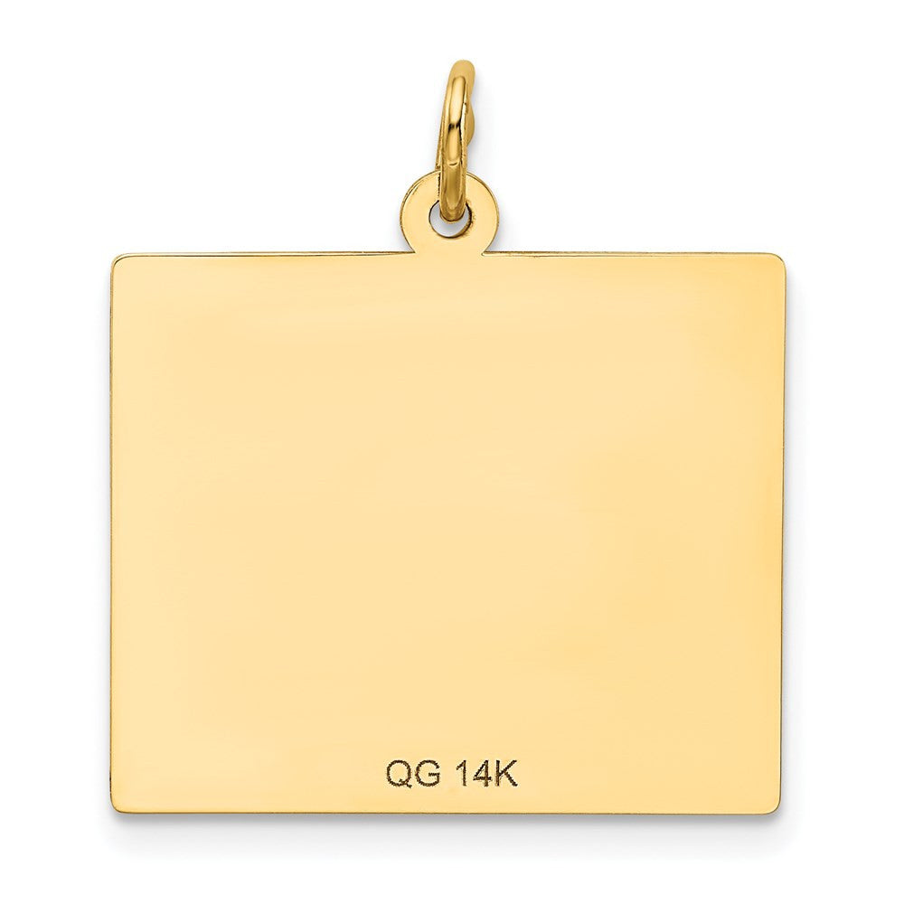 14k Yellow Gold Monday the First Day Calendar Pendant