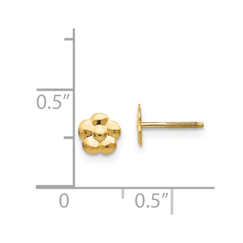 14k Yellow Gold Madi K Flower Stud Earrings