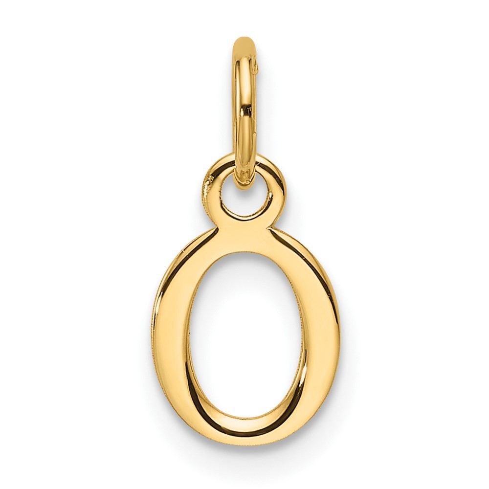 14k Yellow Gold Cutout Letter O Initial Pendant