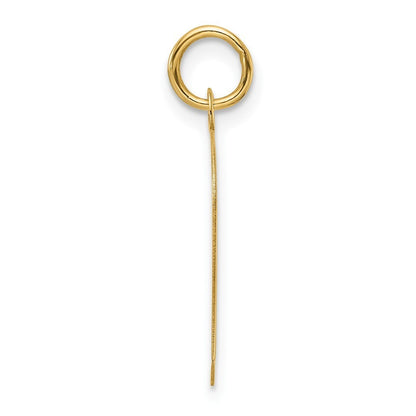 14k Yellow Gold Plain Medium .013 Gauge Facing Left Boy Head Charm Pendant