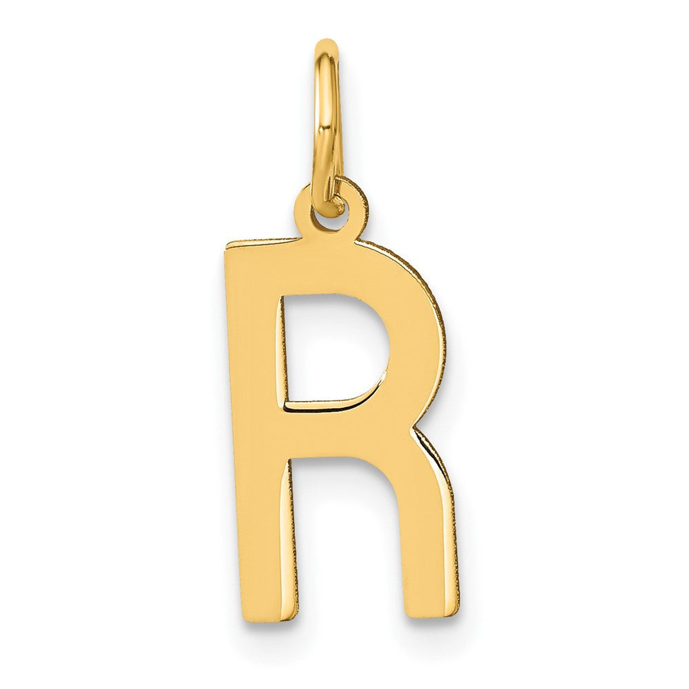 14k Yellow Gold Letter R Initial Pendant