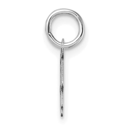 14k White Gold Uppercase Letter B Initial Charm Pendant