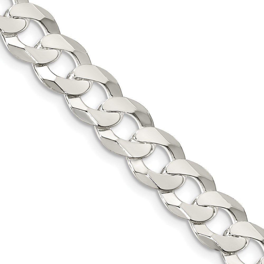Sterling Silver 8.5mm Flat Curb Chain Necklace 26"