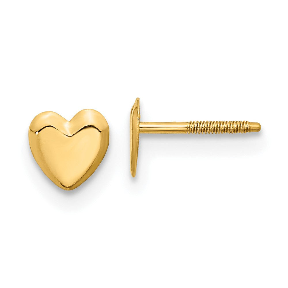 14k Yellow Gold Madi K Heart Stud Earrings