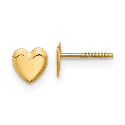 14k Yellow Gold Madi K Heart Stud Earrings