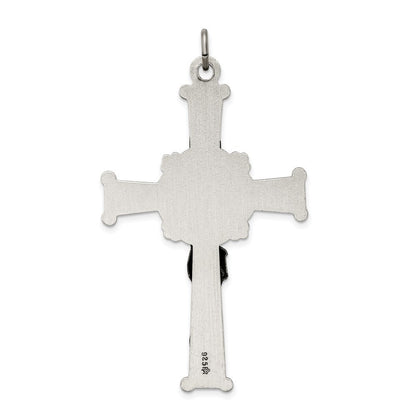 Sterling Silver Antiqued INRI Crucifix Pendant
