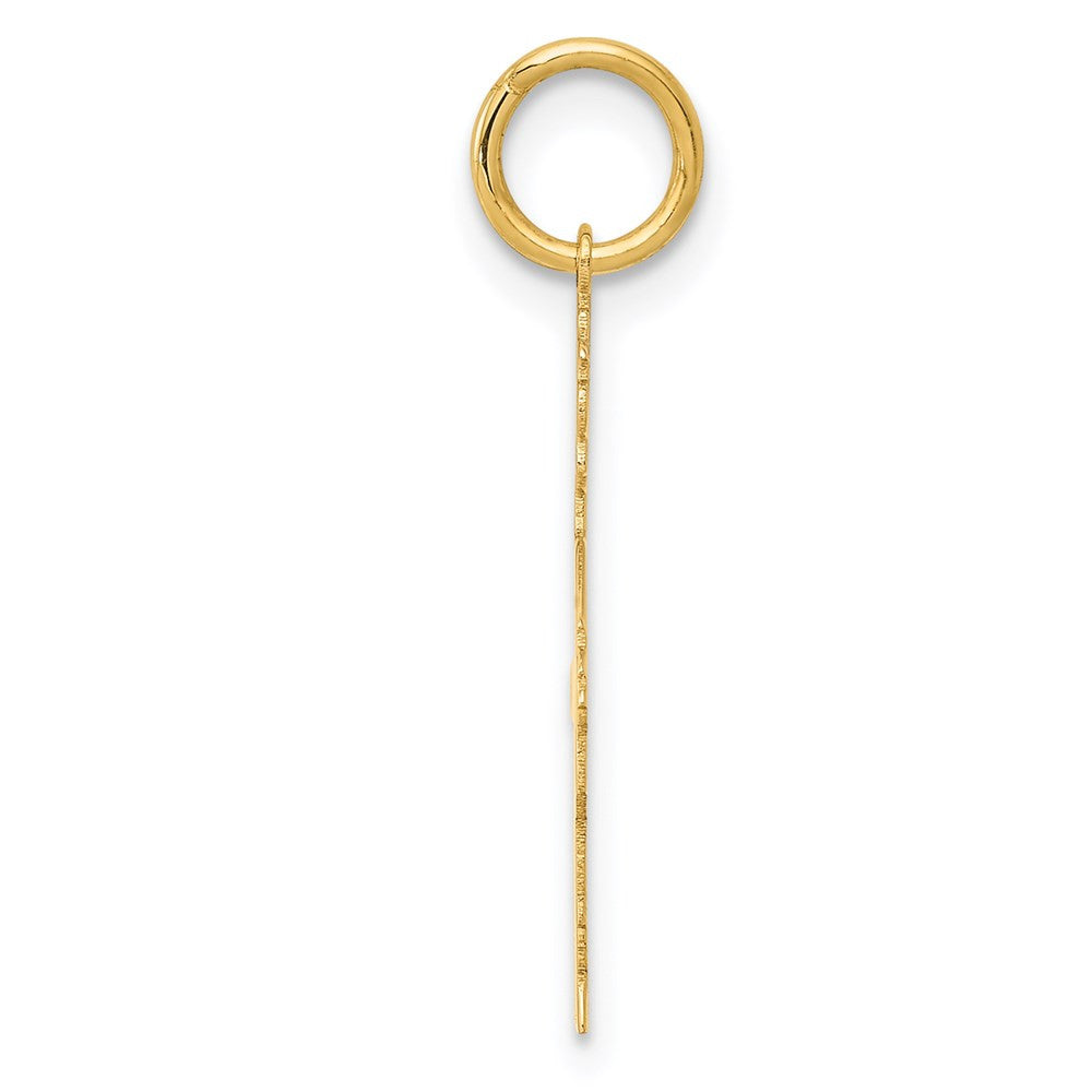 14k Yellow Gold Plain Polished Small Boy Charm Pendant