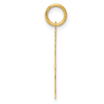 14k Yellow Gold Plain Polished Small Boy Charm Pendant