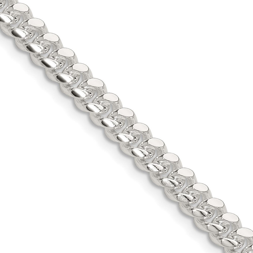 Sterling Silver Polished 5.7mm Domed Curb Chain Necklace 18"