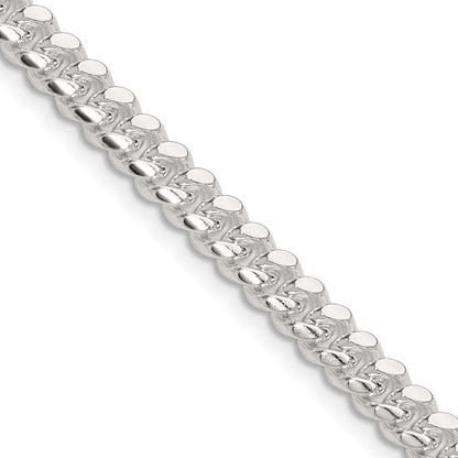 Sterling Silver Polished 5.7mm Domed Curb Chain Necklace 18"