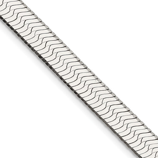 Sterling Silver 8.75mm Magic Herringbone Chain Necklace 24"