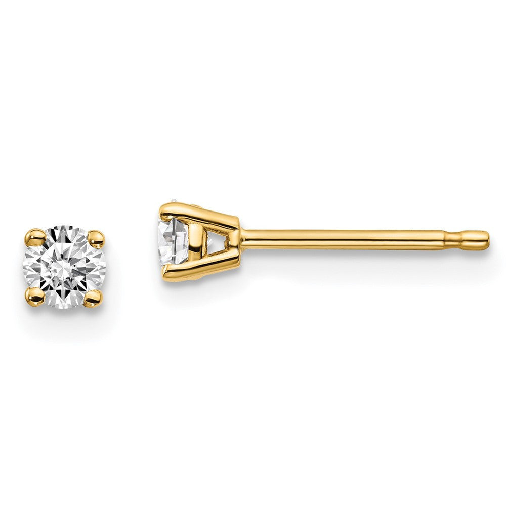 14k Yellow Gold .25ct. I1 J-K Diamond Push-on Stud Earrings