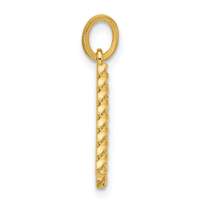 14k Yellow Gold Fancy Twist Letter K