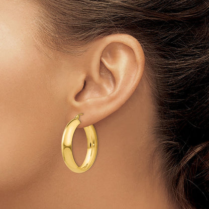 14k Yellow Gold Hoop Earrings