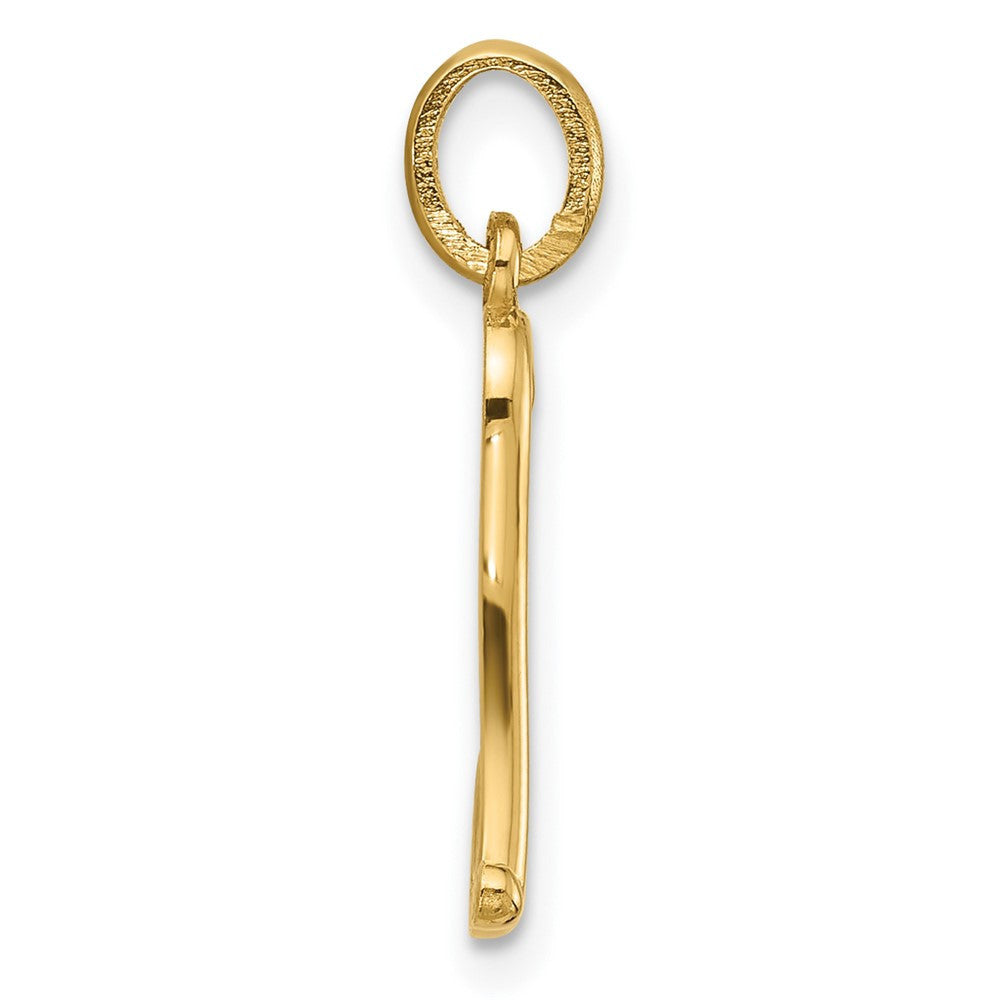 14k Yellow Gold Fancy Letter L Initial Pendant